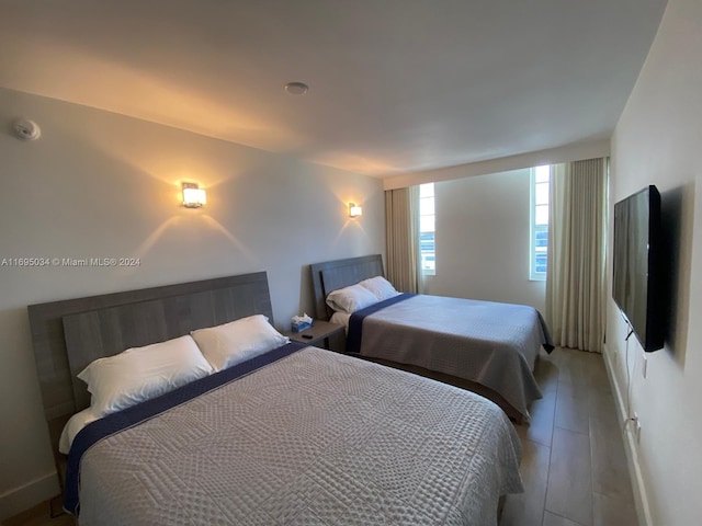 bedroom featuring light hardwood / wood-style flooring