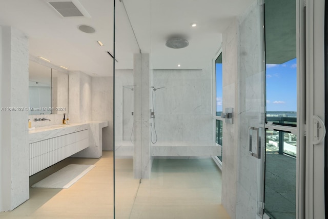 101 20th St Unit 3503/06/09, Miami Beach, FL 33139 - full bath featuring a marble finish shower and vanity