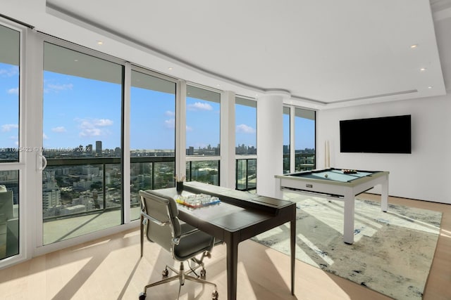101 20th St Unit 3503/06/09, Miami Beach, FL 33139 - sunroom featuring a city view and pool table