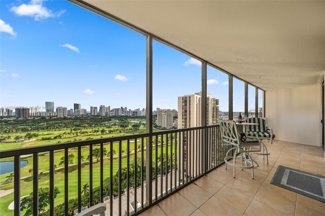 view of sunroom
