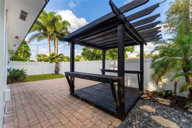 view of pool with a patio area and french doors