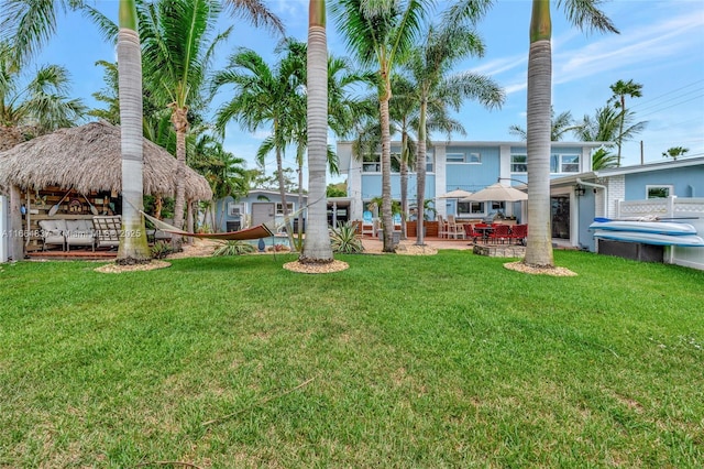 view of yard with a patio