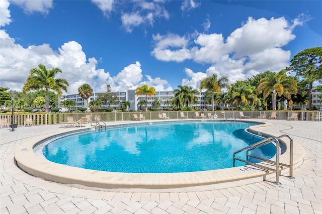 view of pool with a patio area