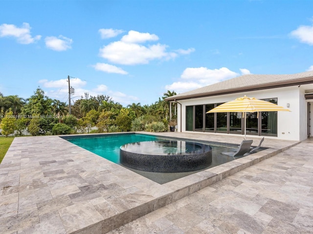 view of pool with a patio area