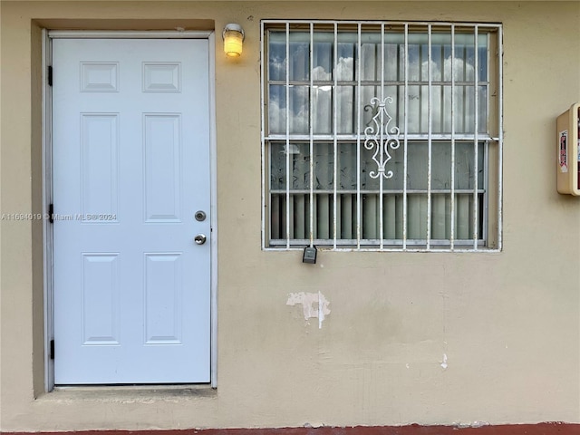 view of doorway to property