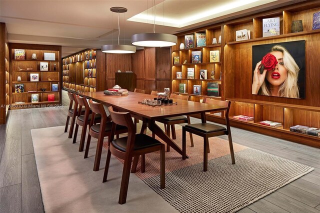 1100 Biscayne Blvd Unit 4502, Miami, FL 33132 - dining area featuring wood finished floors and built in features