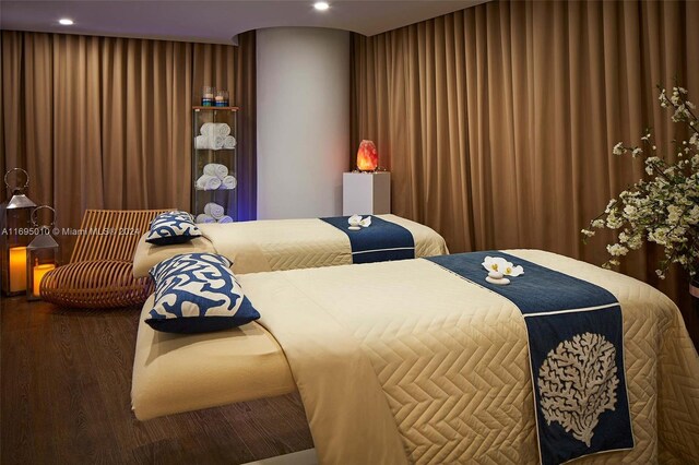 1100 Biscayne Blvd Unit 4502, Miami, FL 33132 - bedroom featuring wood finished floors and recessed lighting