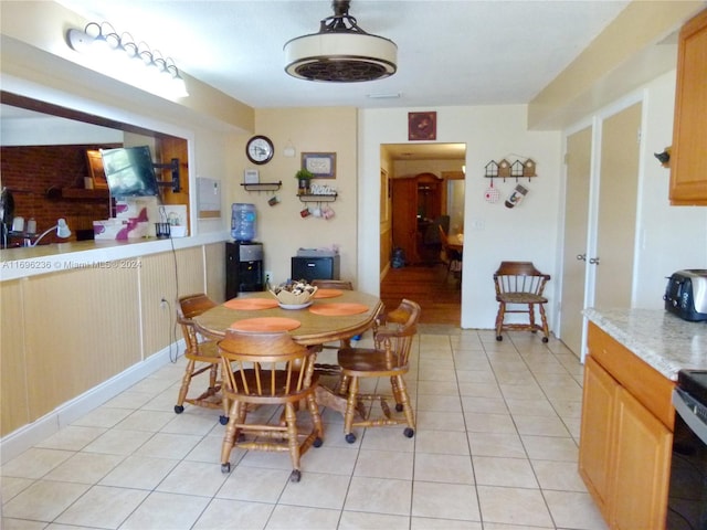 view of tiled dining room