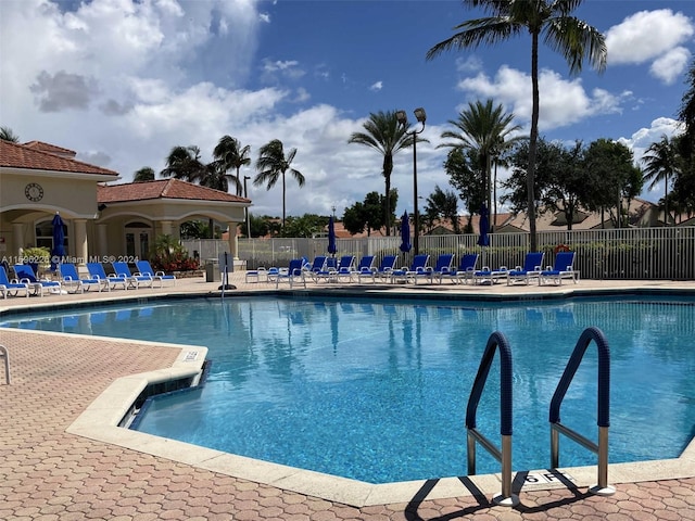 view of pool with a patio