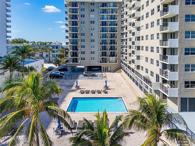 view of pool with a patio