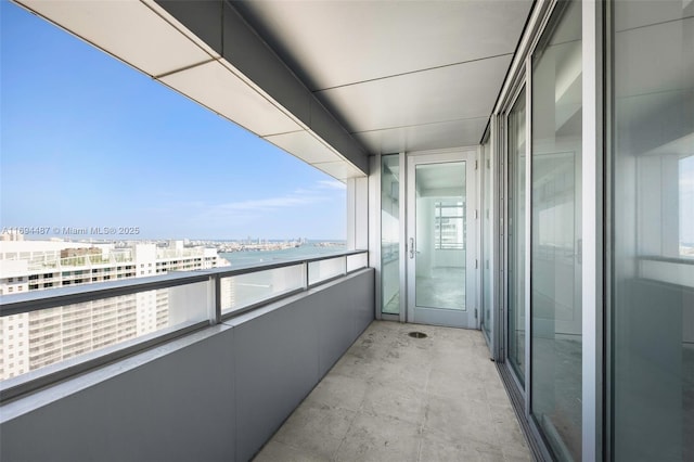 balcony with a view of city