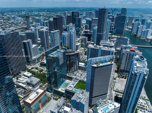 view of city with a water view