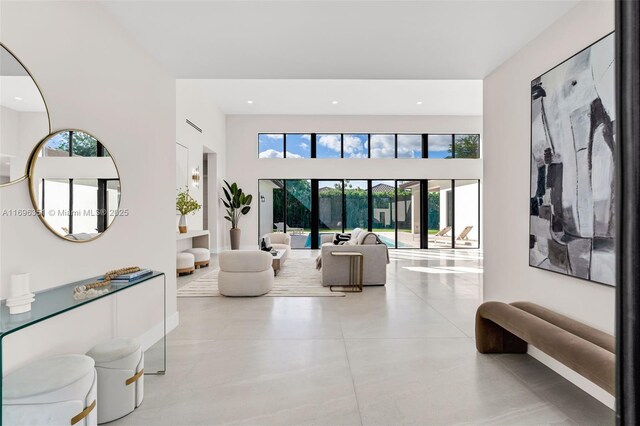 view of front of home with french doors and a front yard