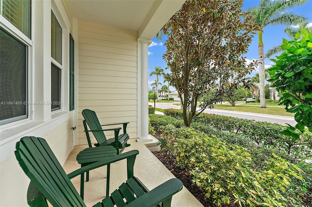 view of patio / terrace with covered porch