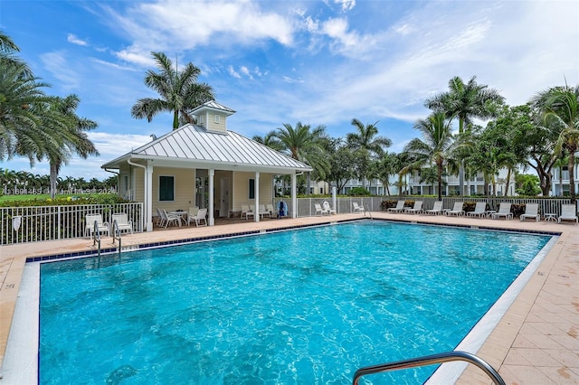 view of pool with a patio