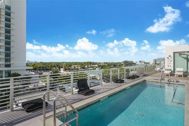 6080 Collins Ave Unit 102, Miami Beach, FL 33140 - community pool with a city view