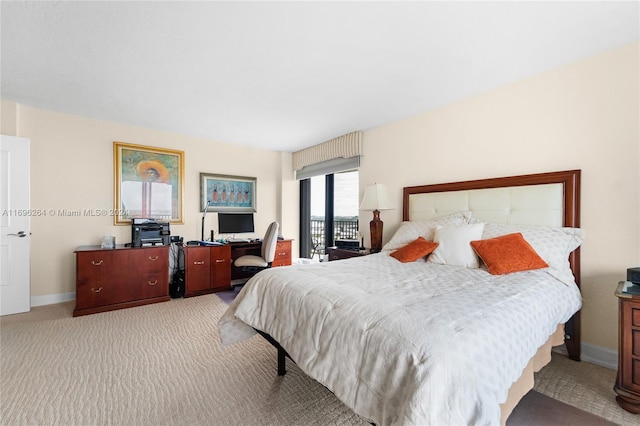 view of carpeted bedroom