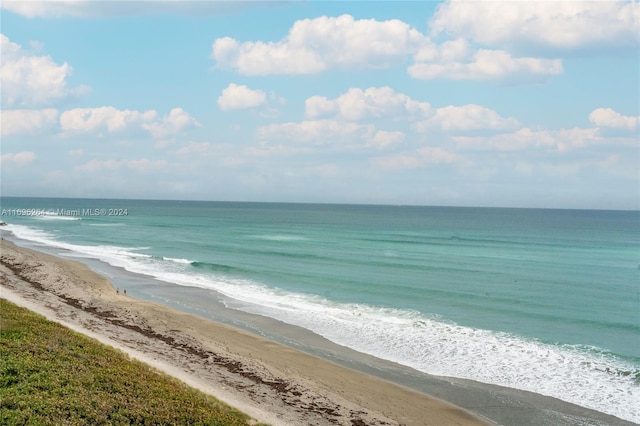 water view with a view of the beach