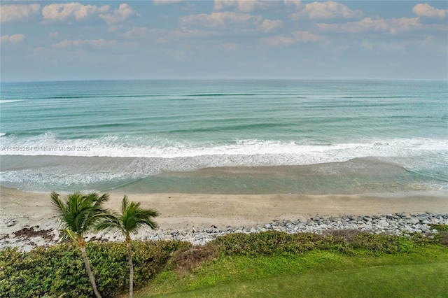 water view featuring a beach view