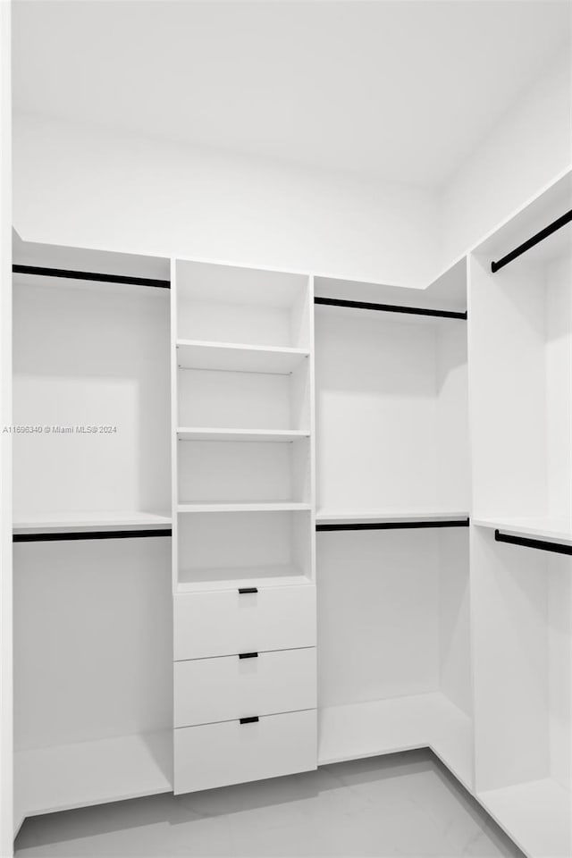 view of walk in closet