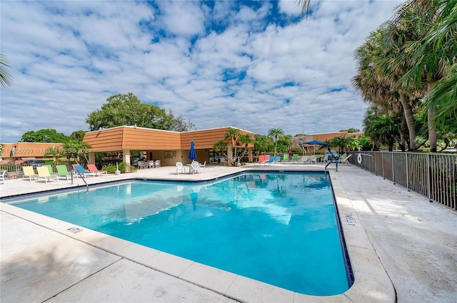 view of pool with a patio