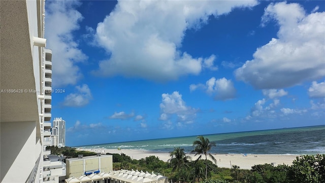 property view of water with a view of the beach