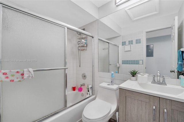 468 NE 206th Ln Unit 206, Miami, FL 33179 - bathroom with enclosed tub / shower combo, vanity, and toilet