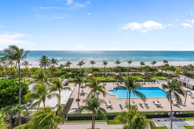 property view of water with a view of the beach