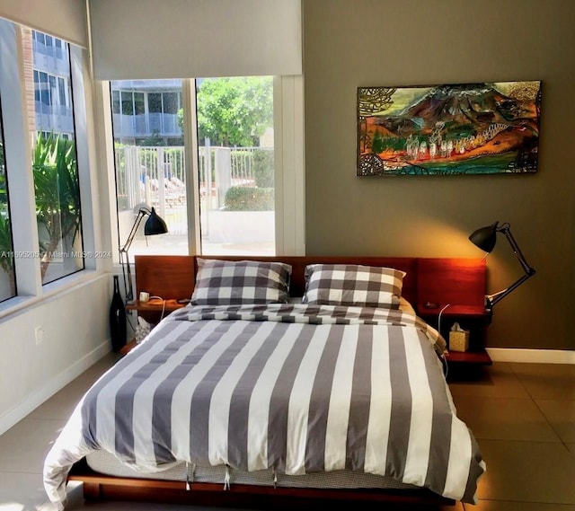 view of tiled bedroom