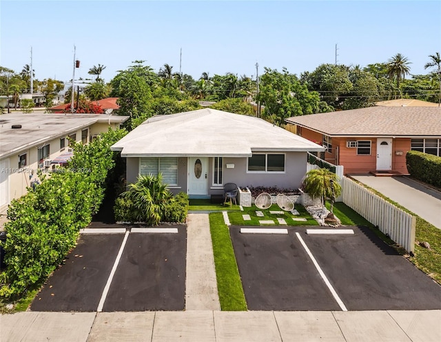 view of single story home