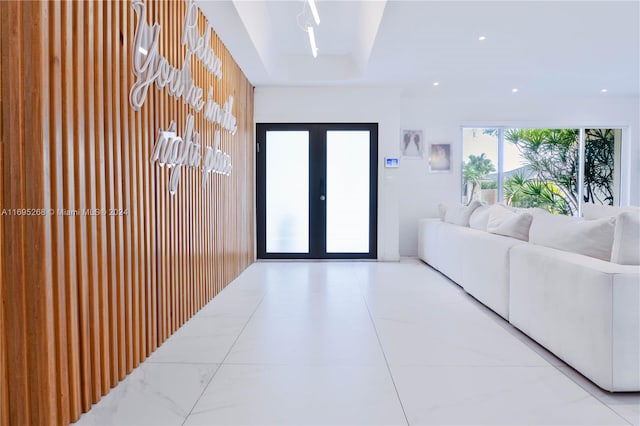 interior space with french doors