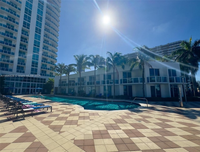 1945 S Ocean Dr Unit M5, Hallandale Beach, FL 33009 - community pool with a patio area