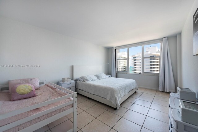 view of tiled bedroom