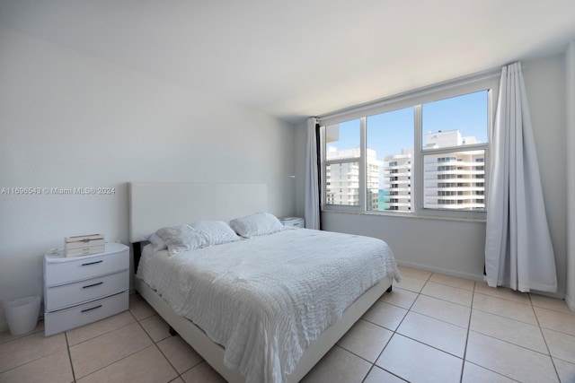 view of tiled bedroom