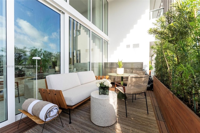 balcony with outdoor lounge area