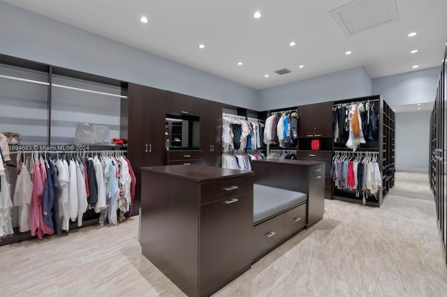 view of walk in closet