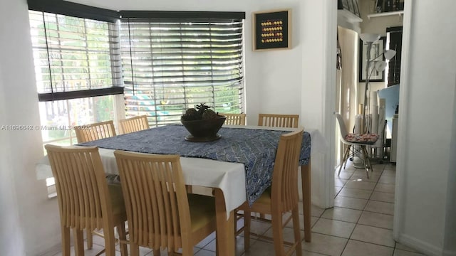 view of tiled dining space