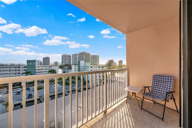 balcony featuring a view of city