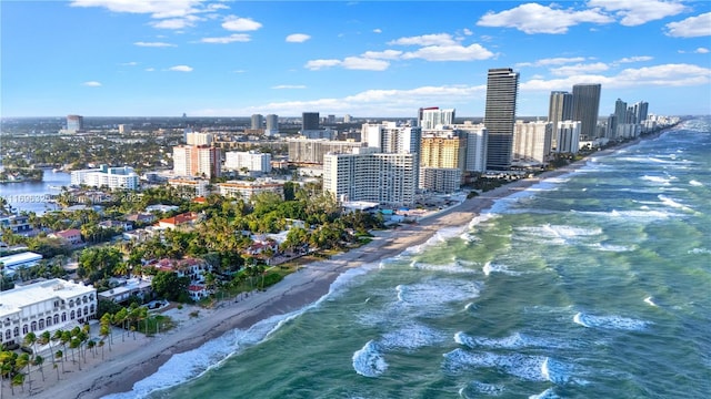 city view with a water view and a view of the beach