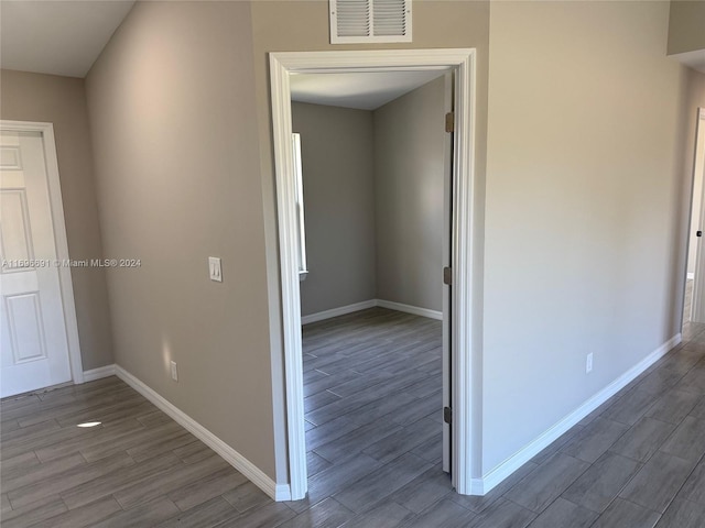 hall featuring hardwood / wood-style flooring