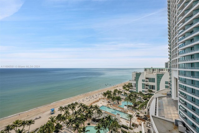 water view featuring a view of the beach