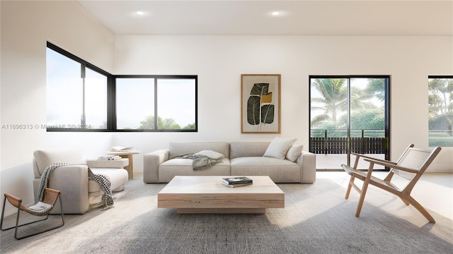 view of carpeted living room