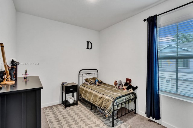 view of carpeted bedroom