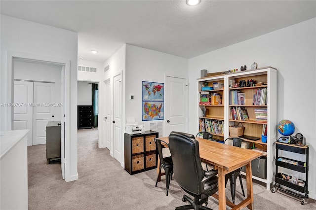 view of carpeted office