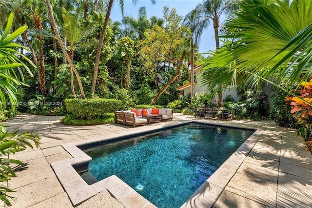 814 W Dilido Dr, Miami Beach, FL 33139 - outdoor pool featuring outdoor lounge area and a patio