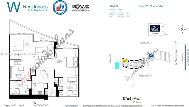 3101 Bayshore Dr Unit 1602, Fort Lauderdale, FL 33304 - home floor plan