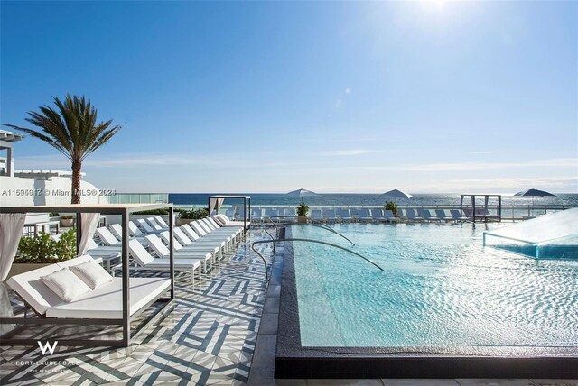 3101 Bayshore Dr Unit 1602, Fort Lauderdale, FL 33304 - view of swimming pool with a water view