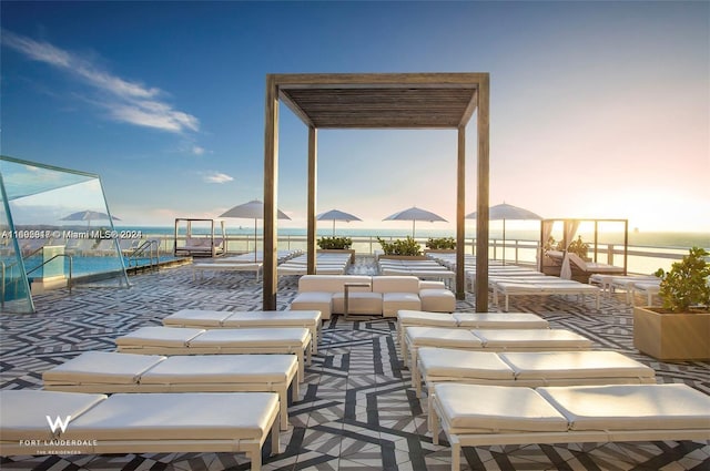 3101 Bayshore Dr Unit 1602, Fort Lauderdale, FL 33304 - view of patio featuring outdoor lounge area and a dock