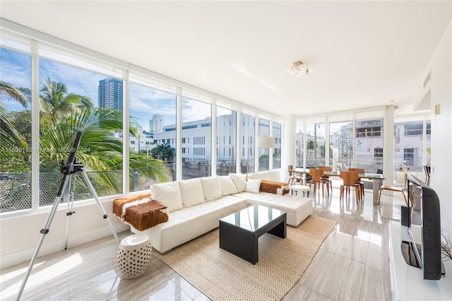 view of sunroom / solarium