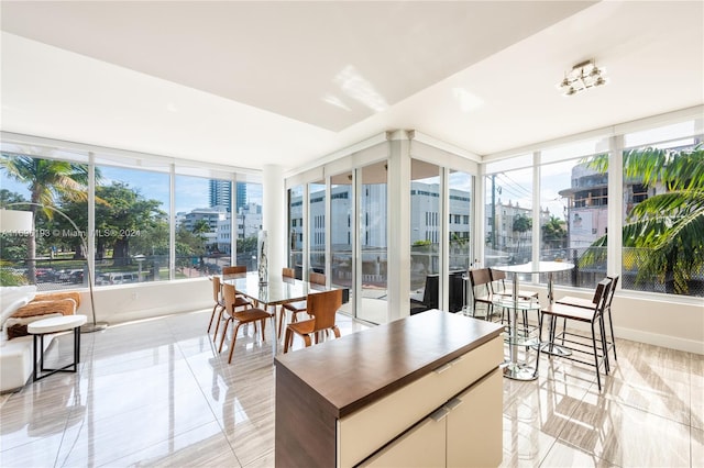 view of sunroom / solarium